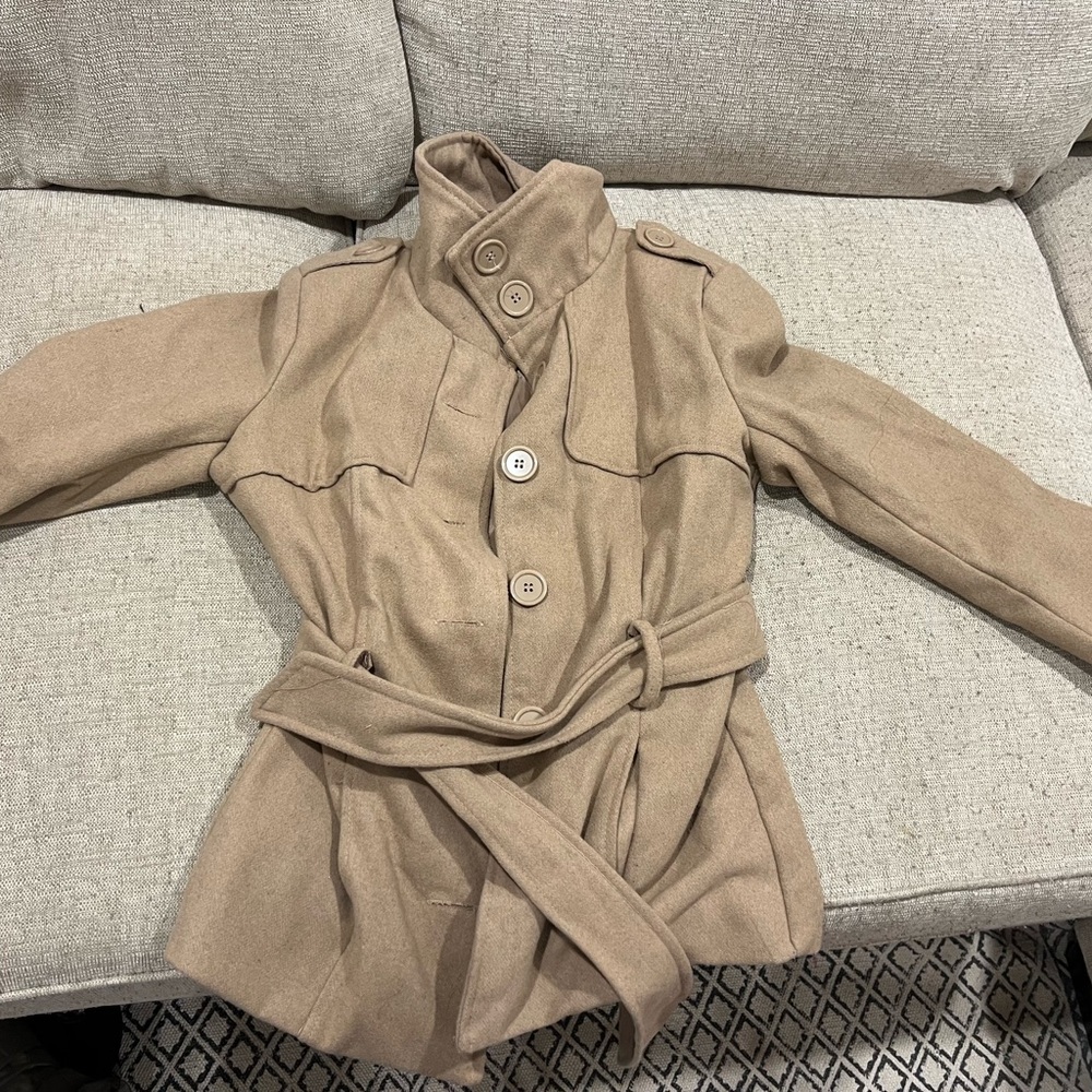 Beige coat size medium
